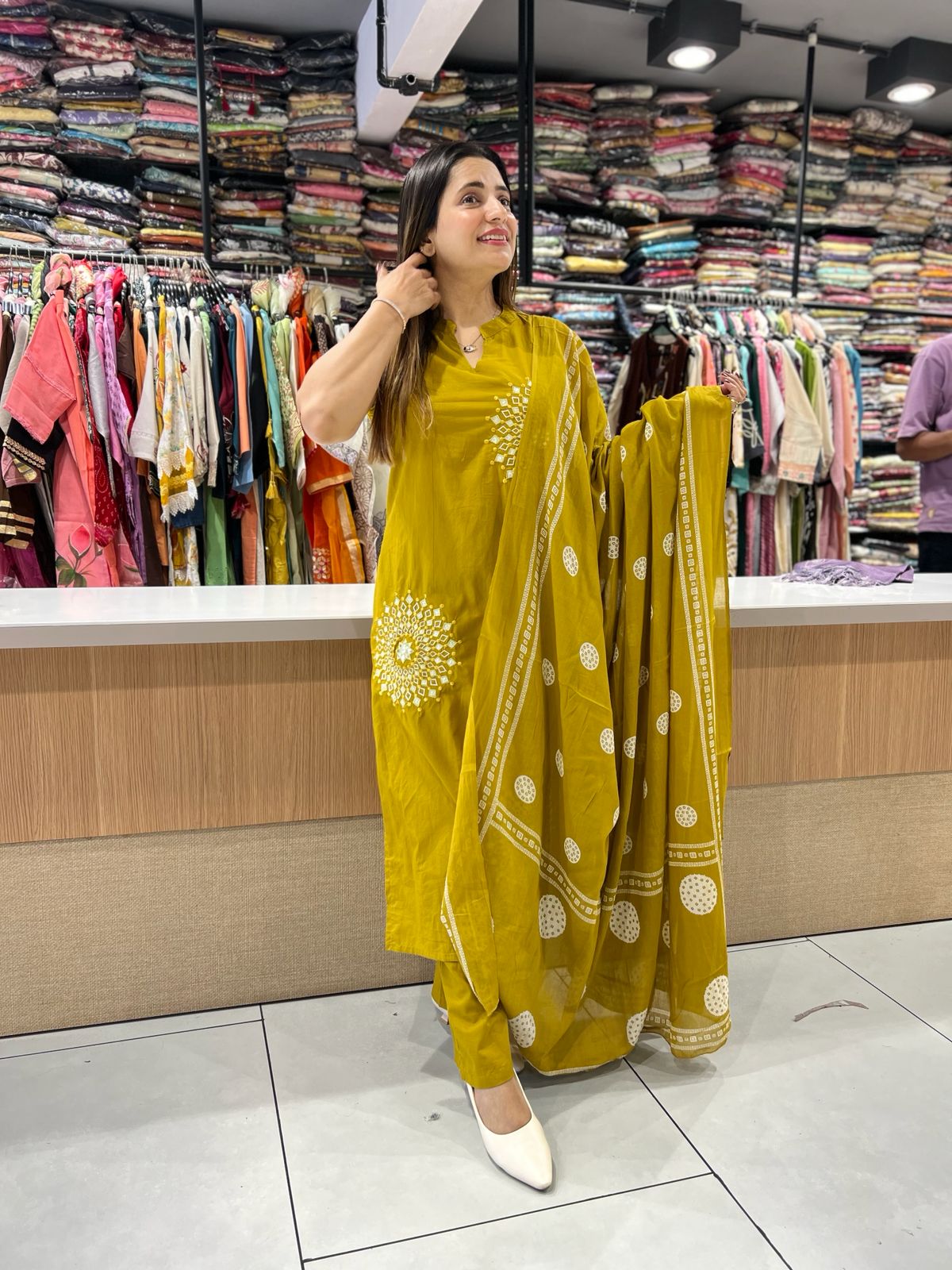 Pure Cotton Mustard Yellow 3pc Set