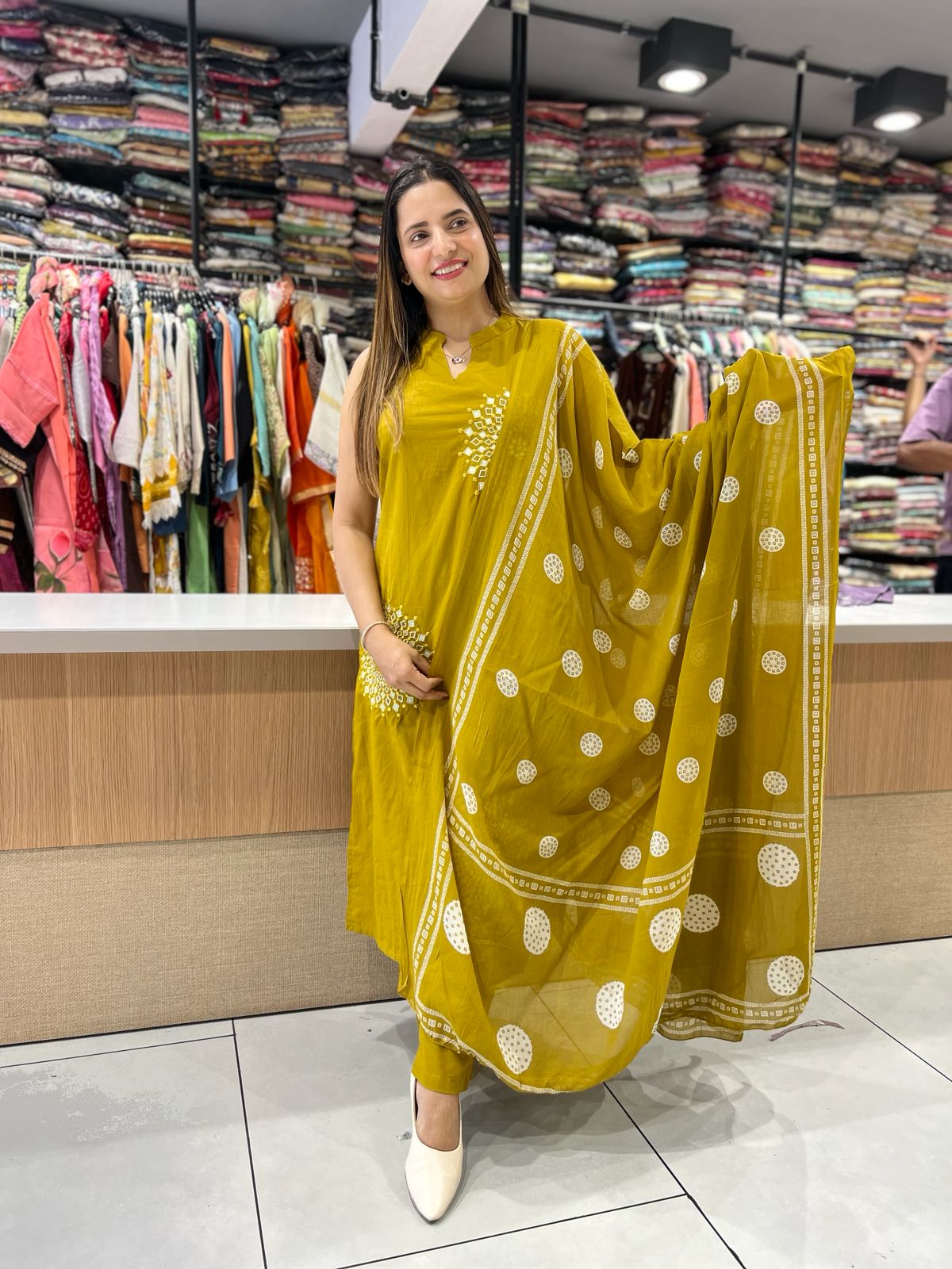 Pure Cotton Mustard Yellow 3pc Set