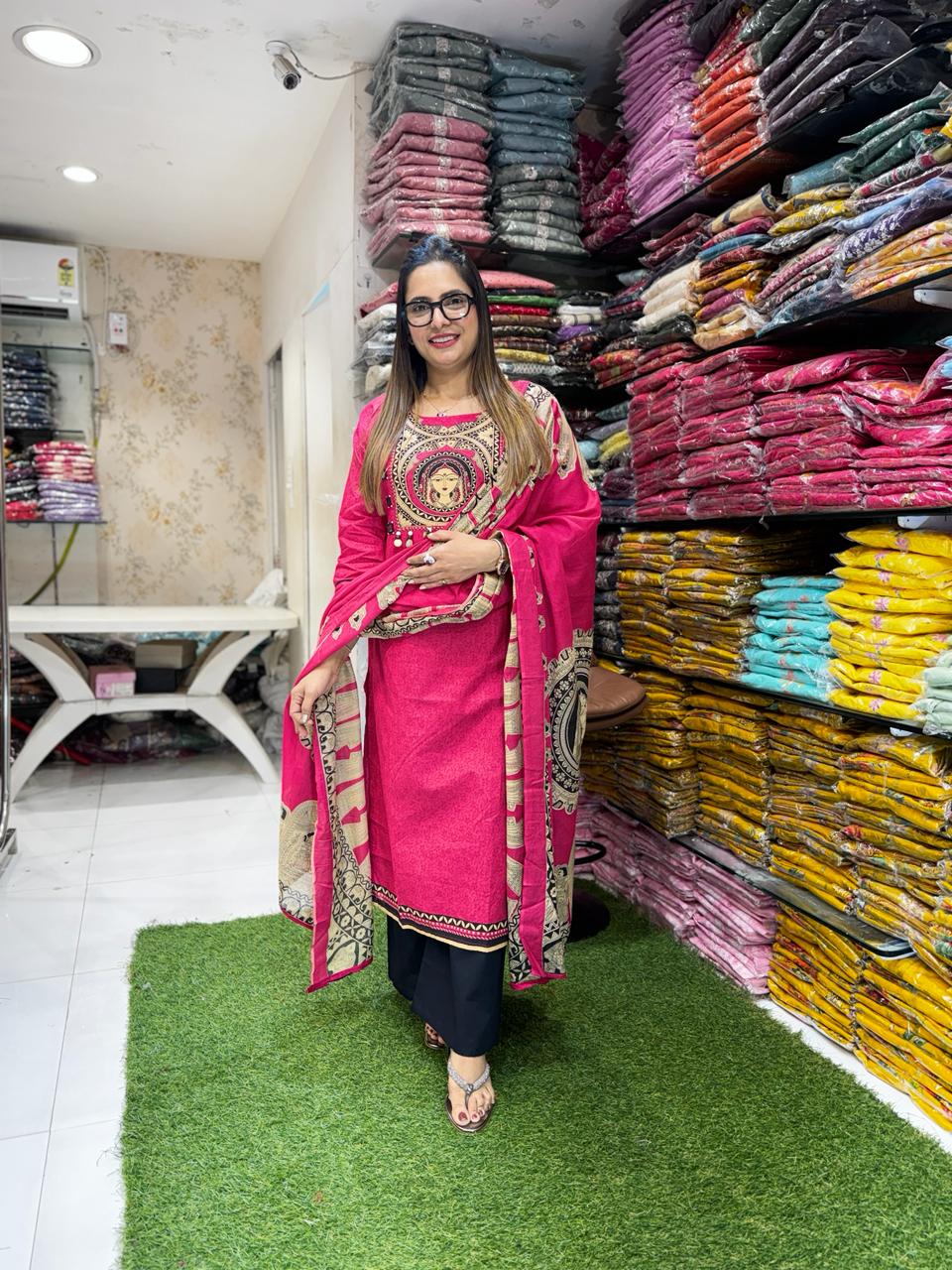 Madhubani Rani Cotton Suit