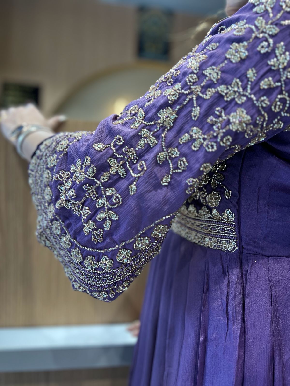 Pure Chinon Mope Purple Gown