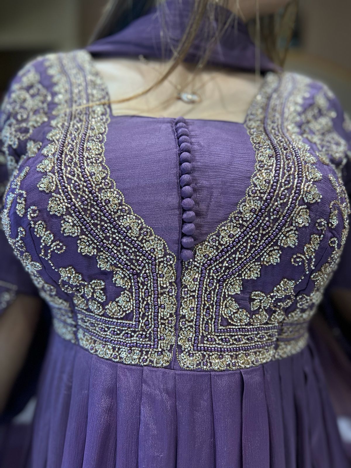 Pure Chinon Mope Purple Gown