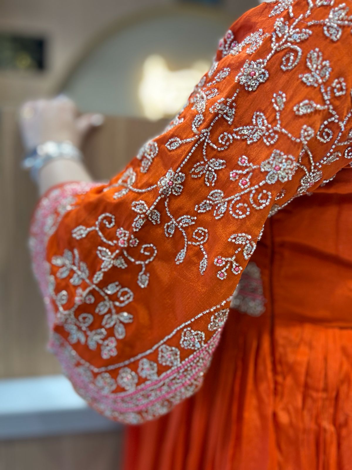 Pure Chinon Orange Gown