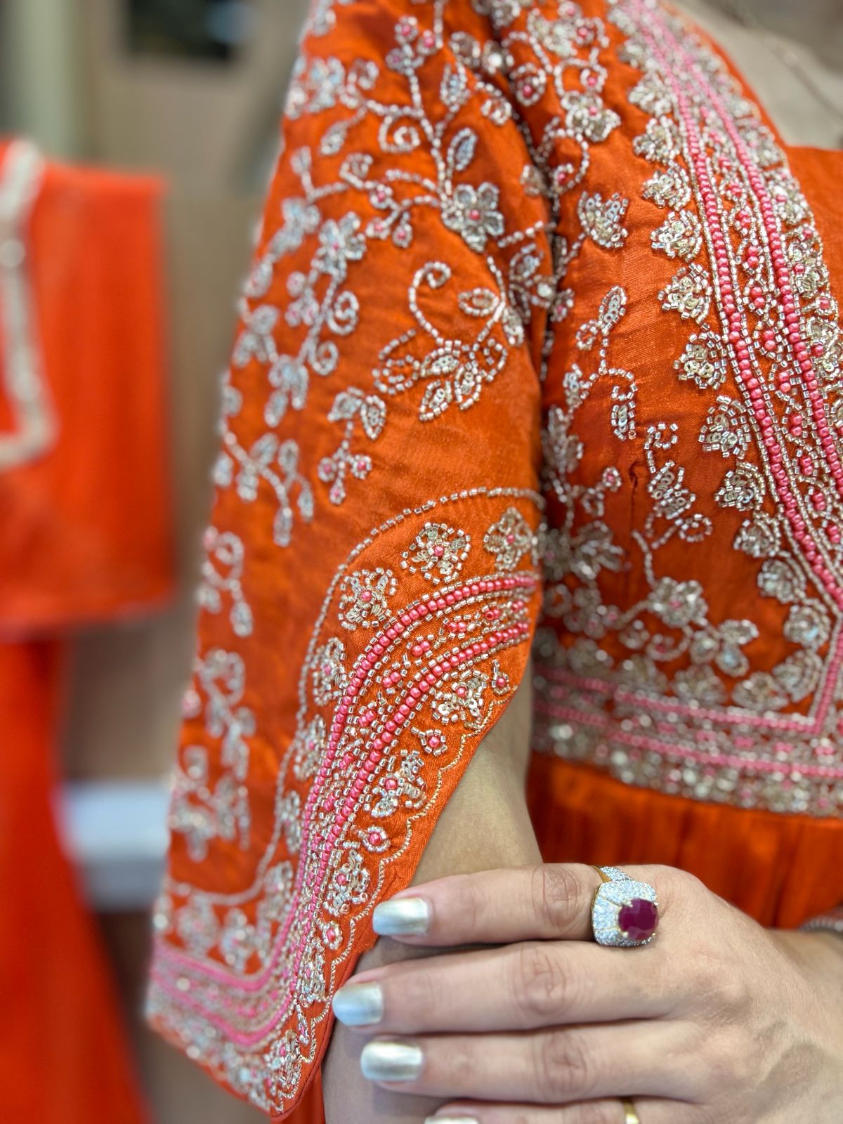 Pure Chinon Orange Gown