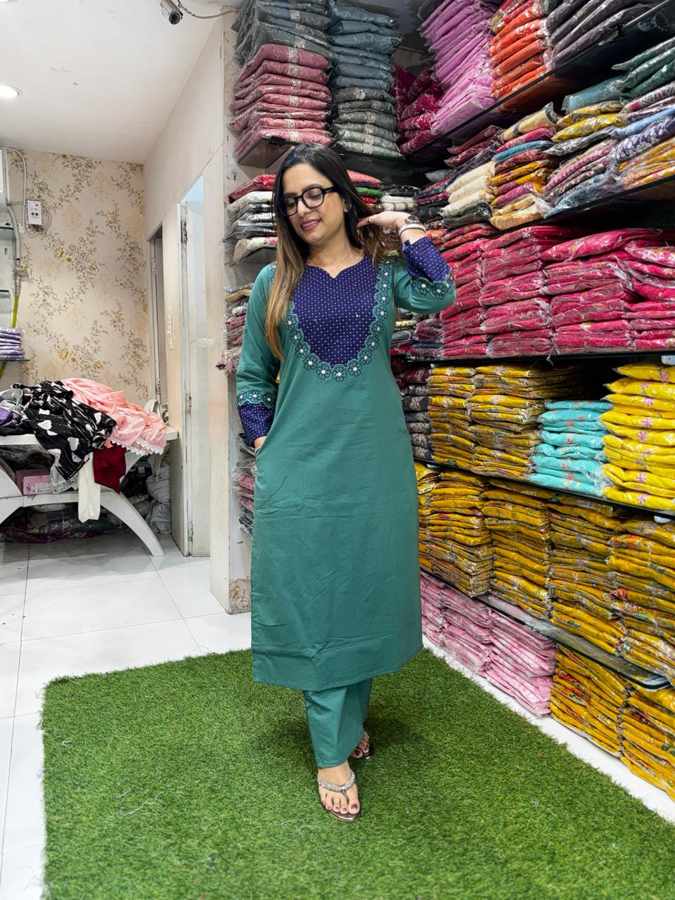 Pure Slub Cotton Green 3pc Set