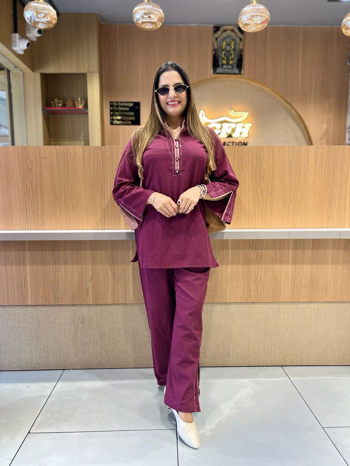 Pure Flex Cotton Wine 2pc Set