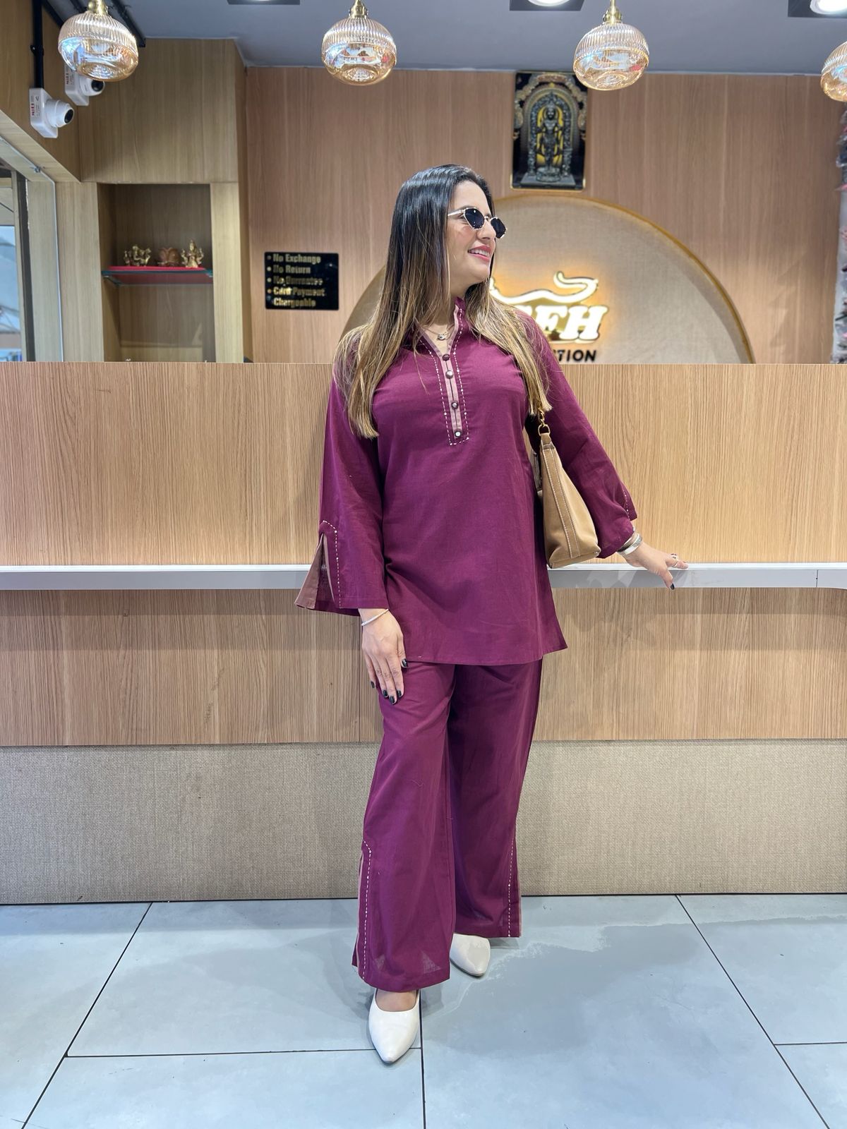 Pure Flex Cotton Wine 2pc Set