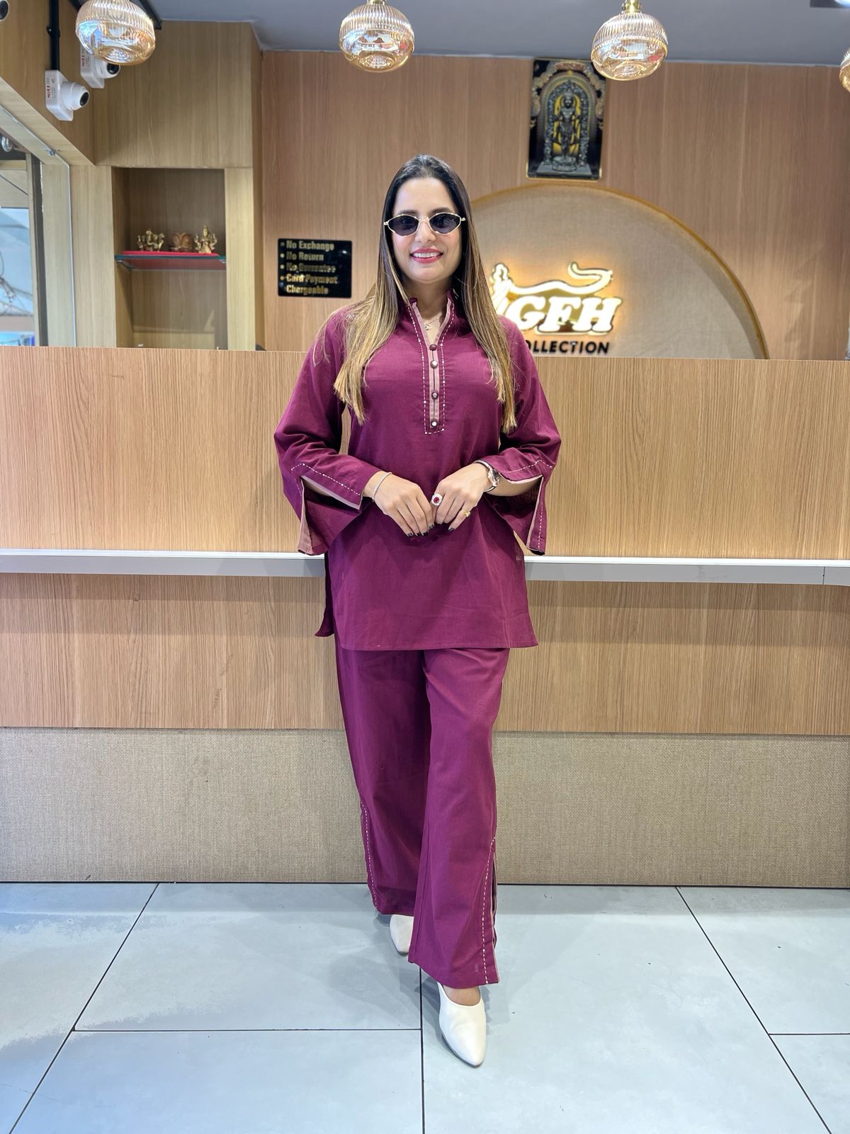 Pure Flex Cotton Wine 2pc Set