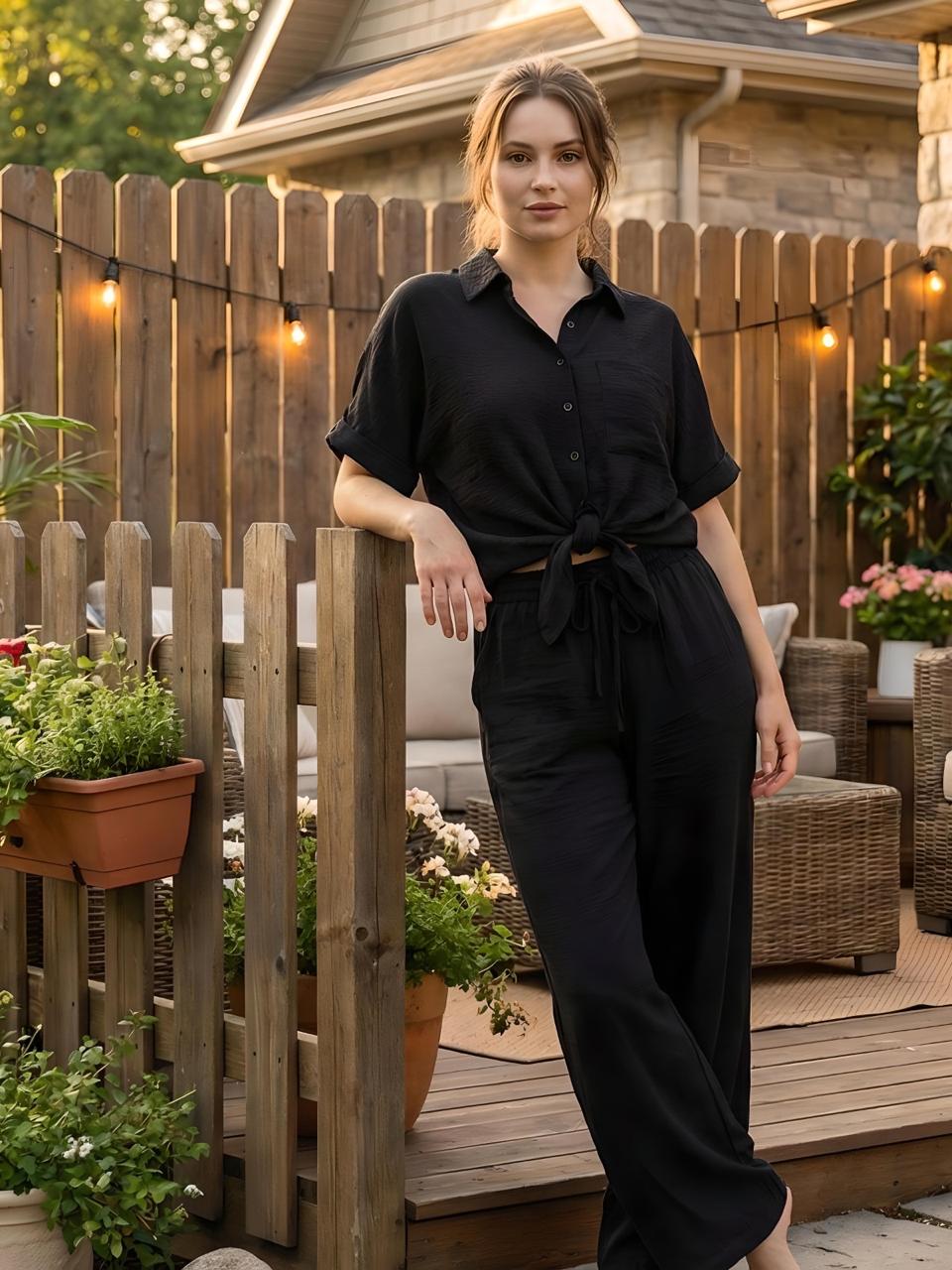 Pure Imported Black 2pc Set