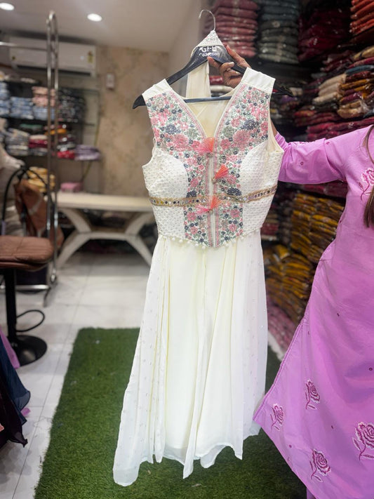 Pure Georgette Off White 3pc set