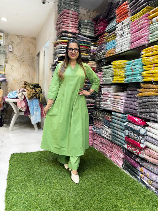 Pure Slub Cotton Green 2pc Set
