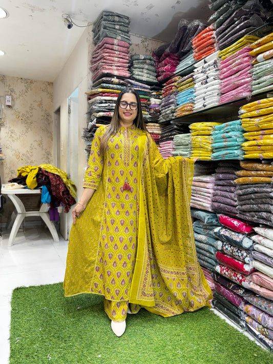 Pure Cotton Chatni Green 3pc Set
