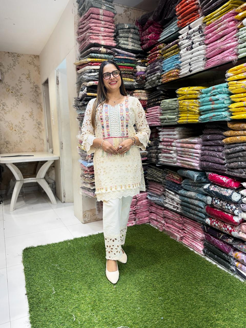 Pure Cotton Off White 2pc Set