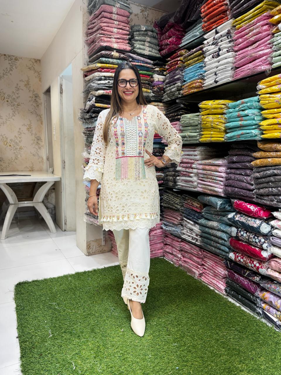Pure Cotton Off White 2pc Set