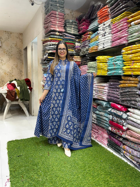Pure Cotton Blue 3pc Set