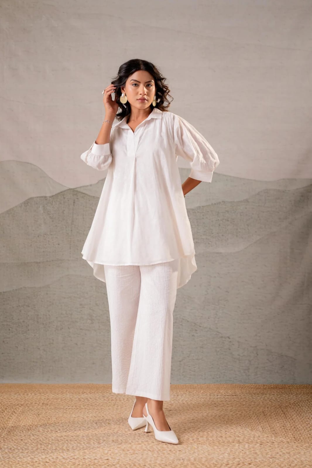 Pure Mull Cotton Pearl White 2pc Set