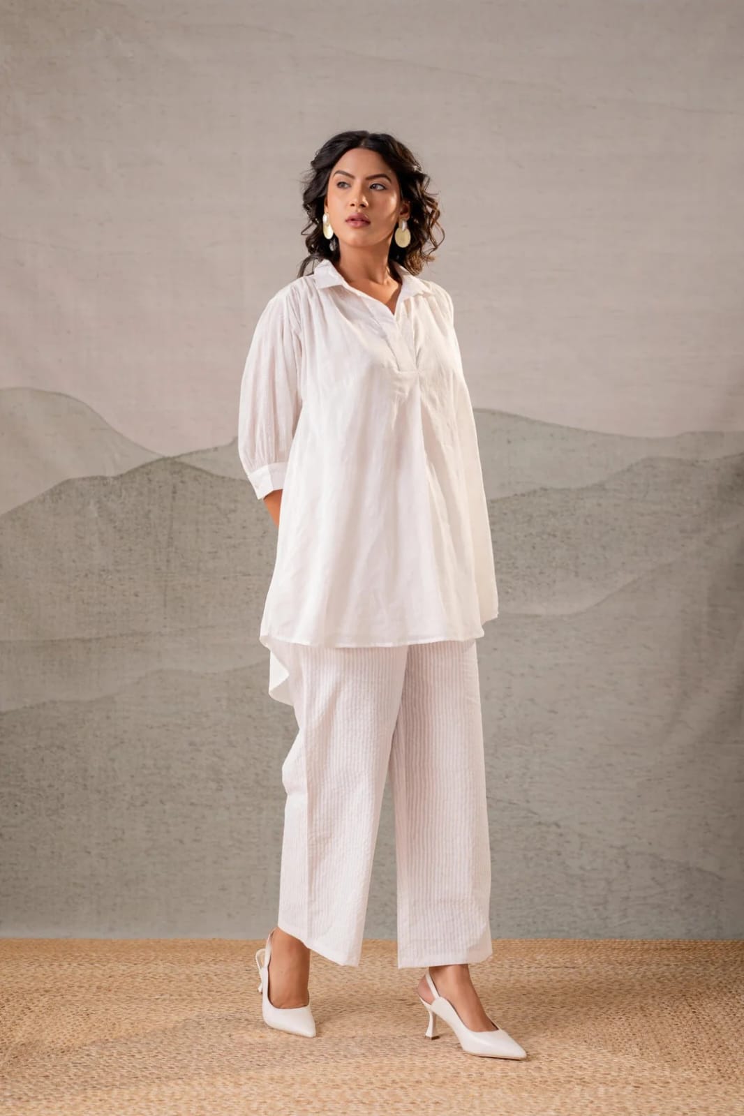 Pure Mull Cotton Pearl White 2pc Set