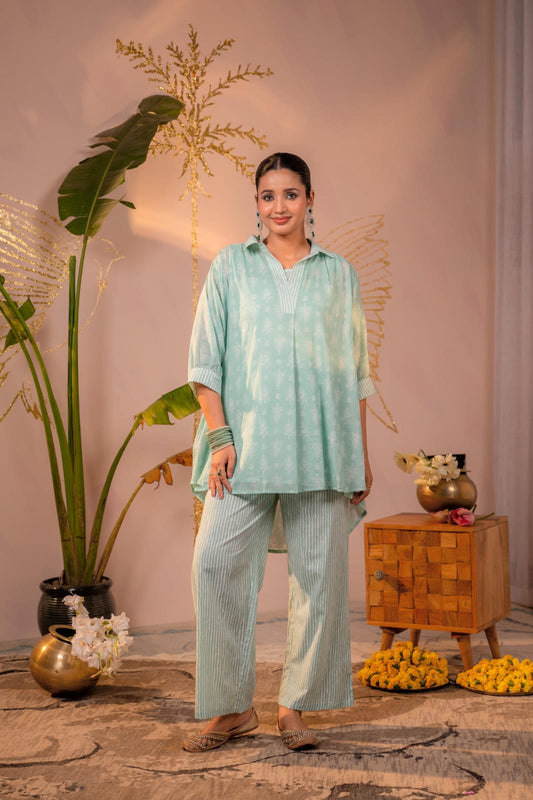 Pure Mull Cotton Green 2pc Set