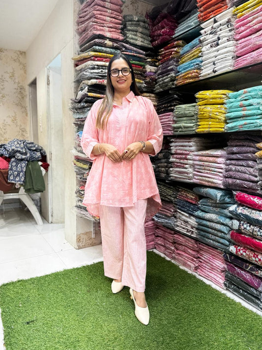 Pure Mull Cotton Pink 2pc Set