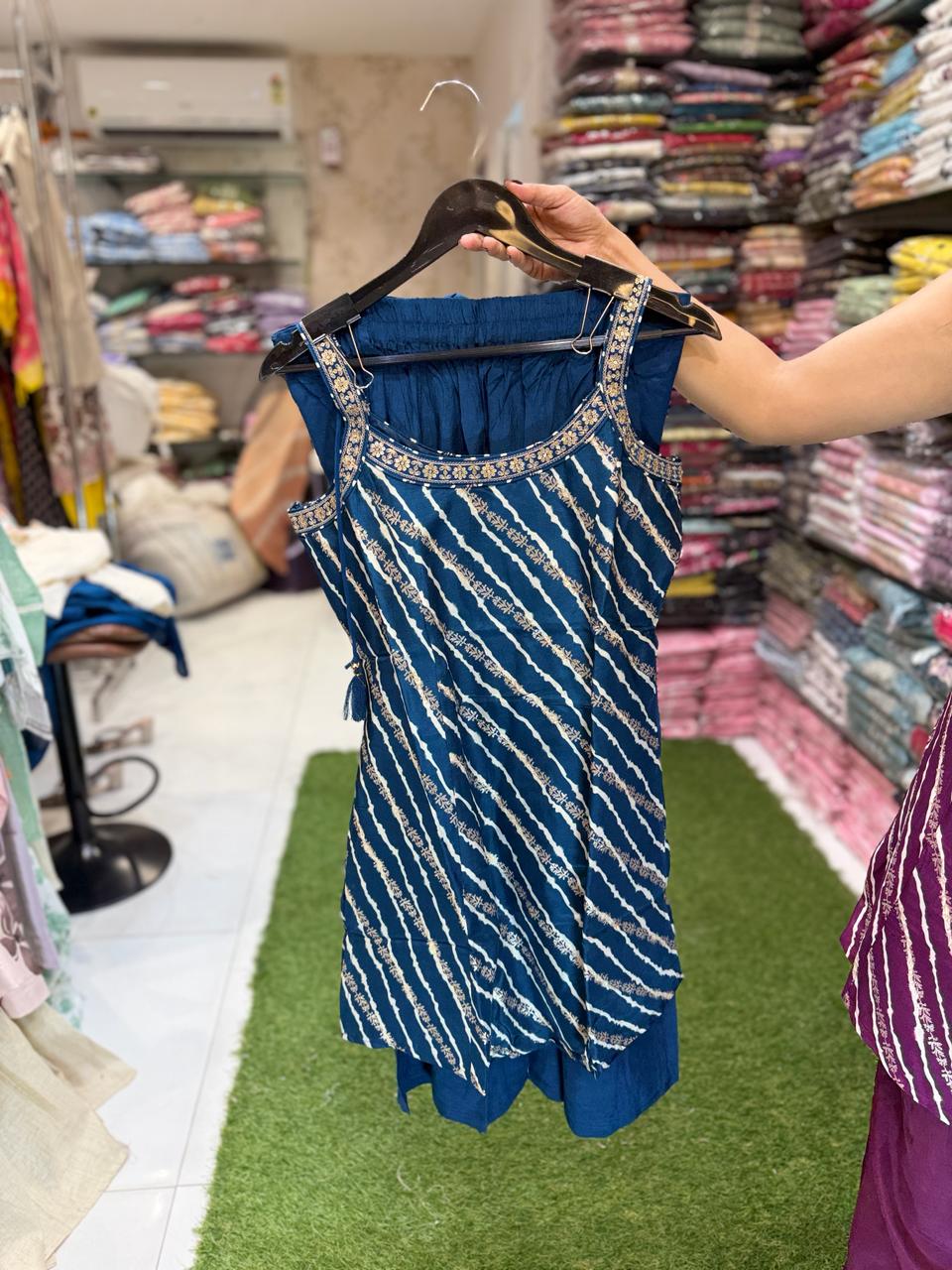 Pure Dola Silk Teal Blue 2pc Set
