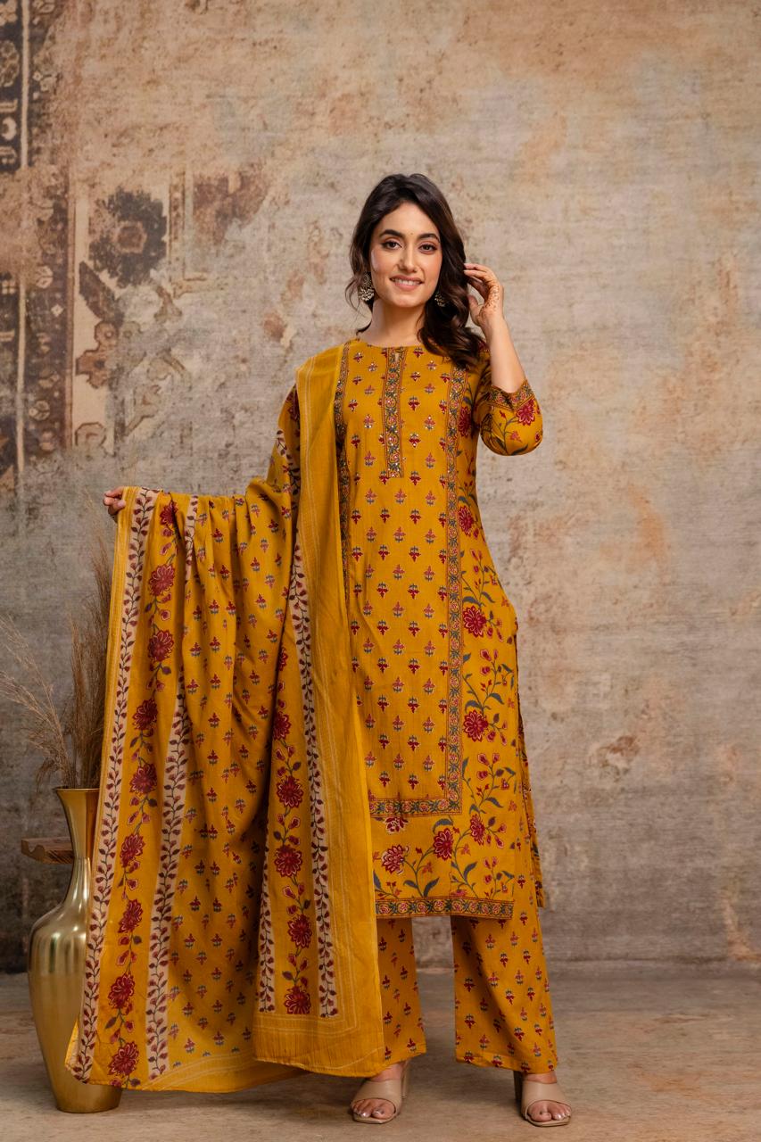 Pure Cotton Yellow 3pc Set