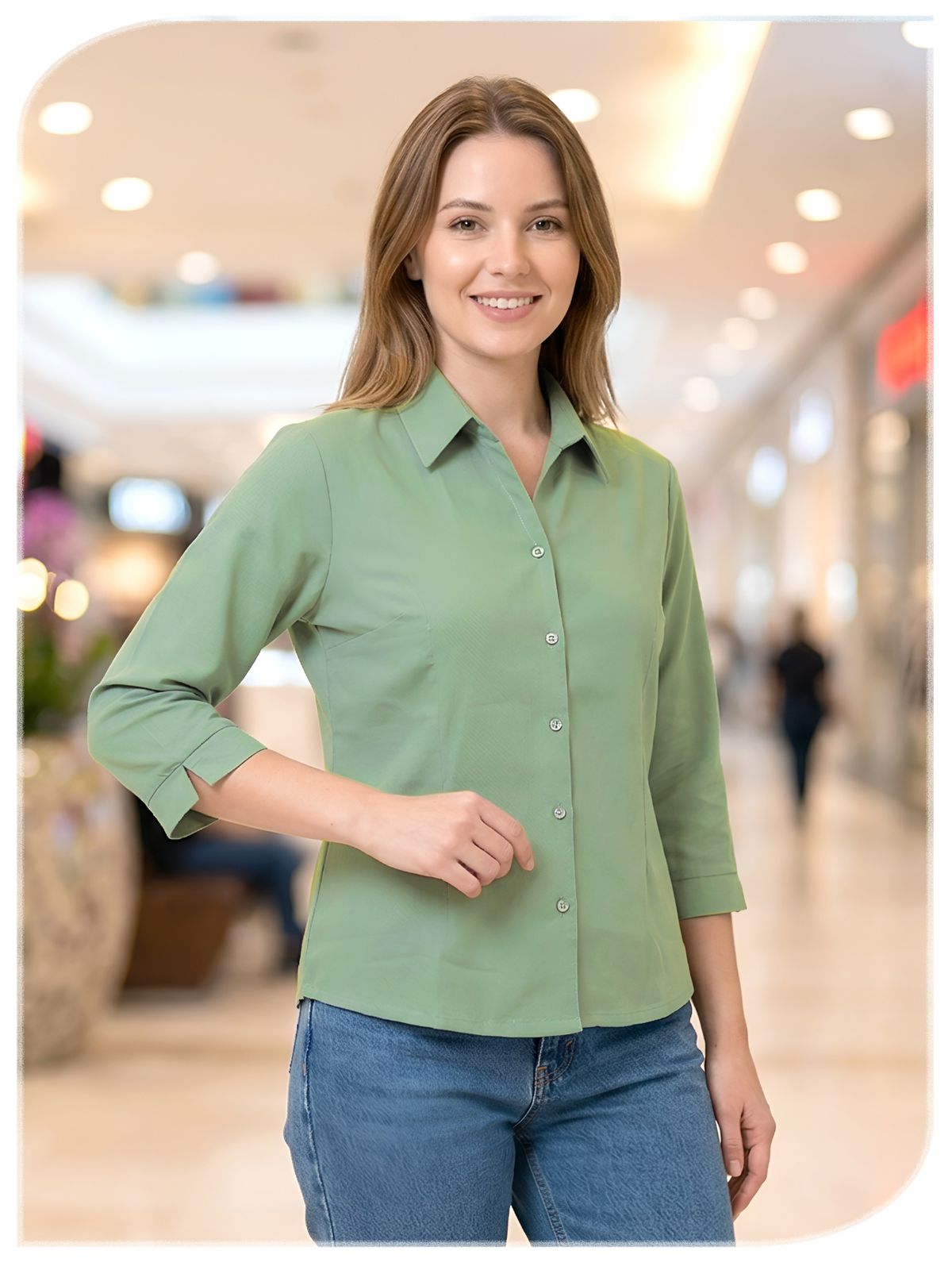 Pure German Crep Green Shirt