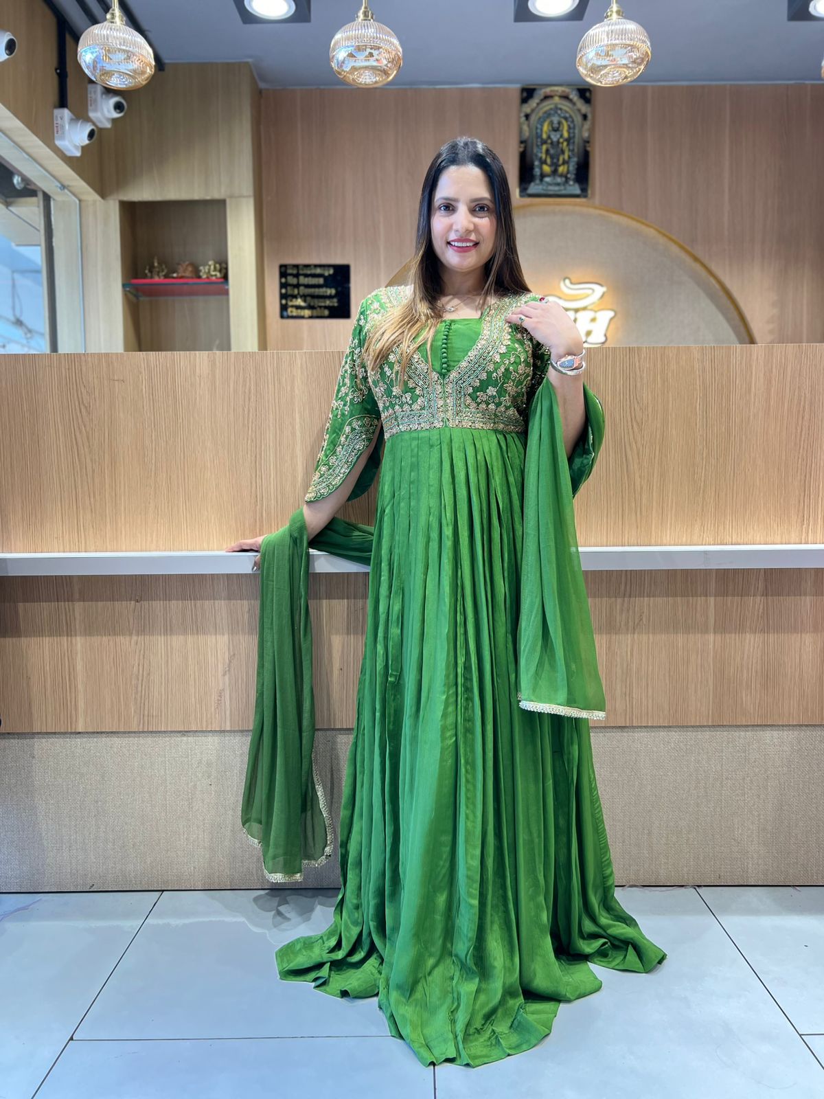 Pure Chinon Green Gown