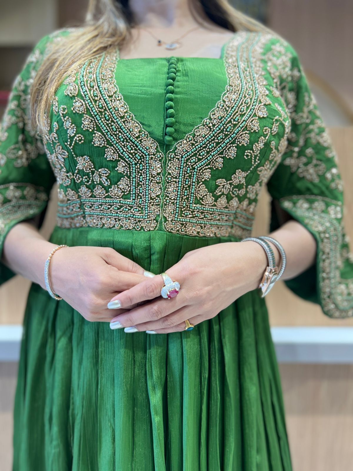 Pure Chinon Green Gown