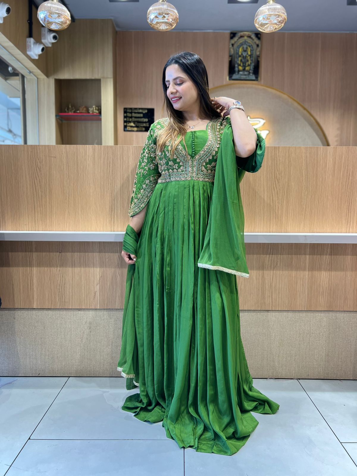 Pure Chinon Green Gown