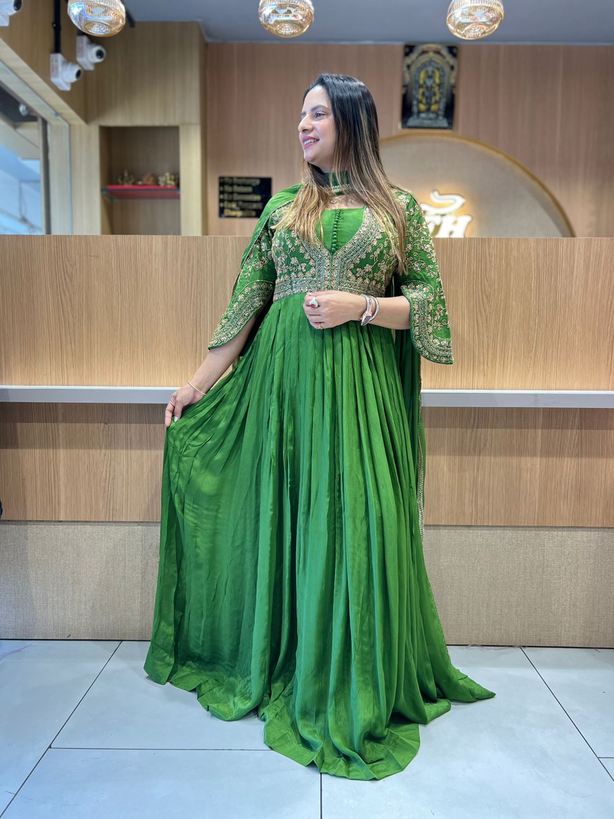 Pure Chinon Green Gown