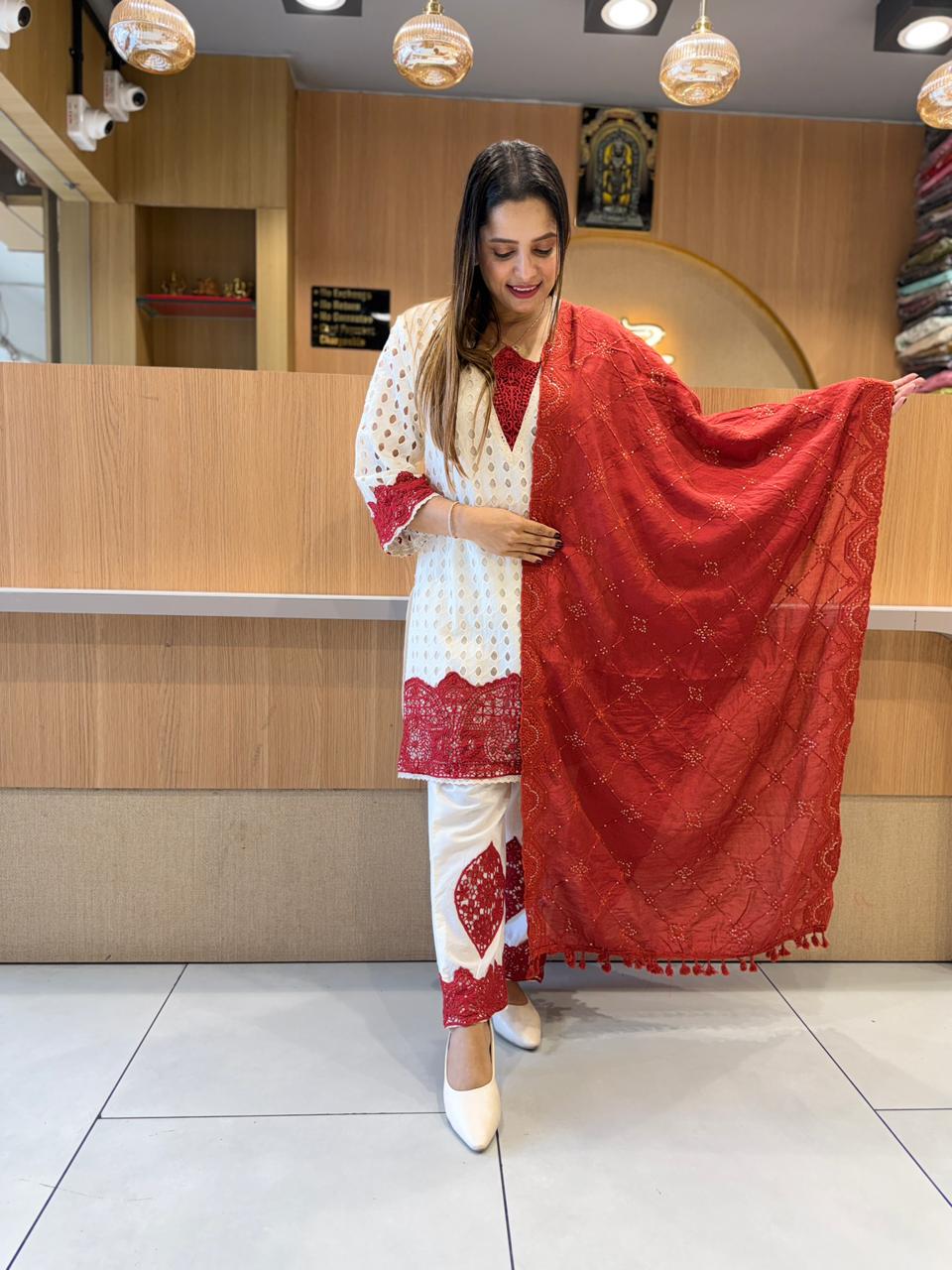 Pure Cotton Off White 3pc Set