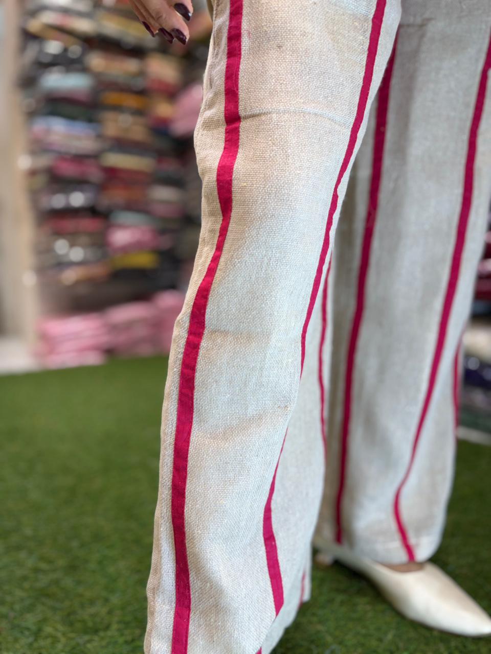 Pure Jute Cotton Off White 2pc Set