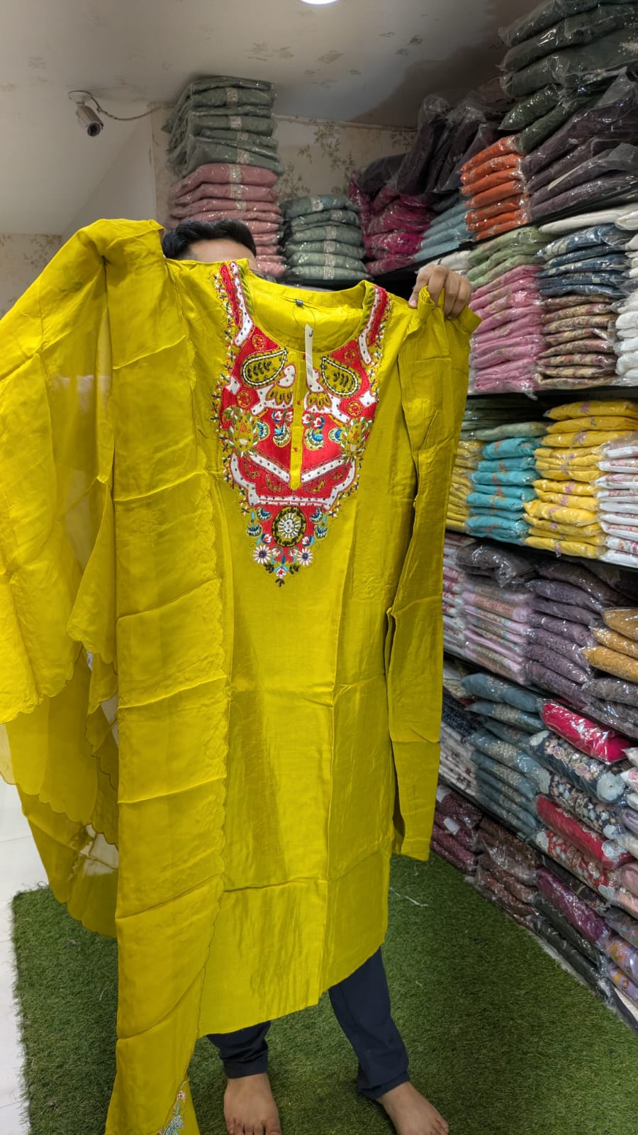 Pure Dola Silk Yellow 3pc Set