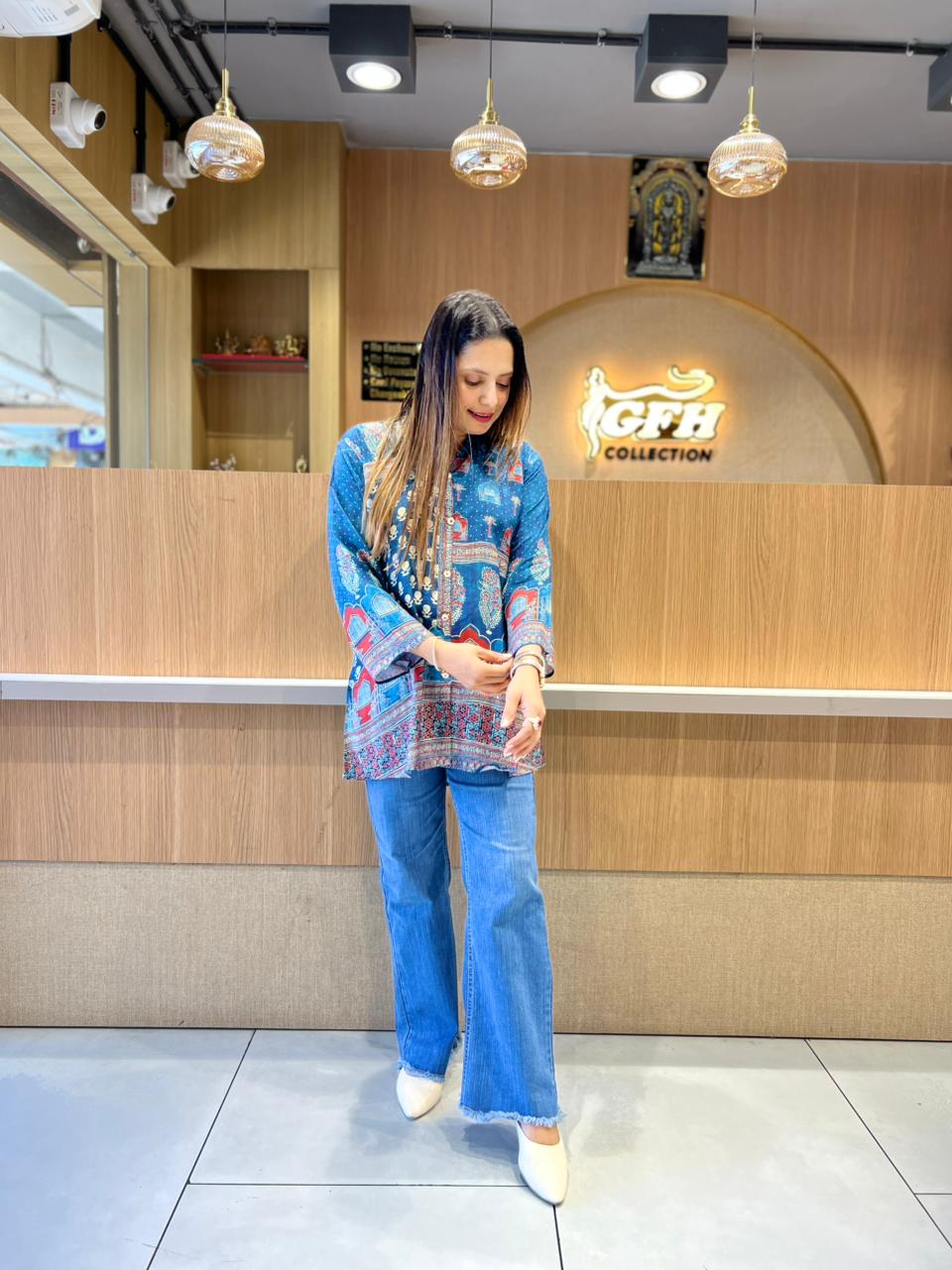 Pure Gaji Silk Blue Shirt