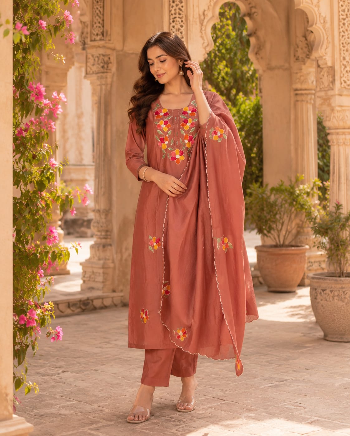 Pure Cotton Peach 3pc Set