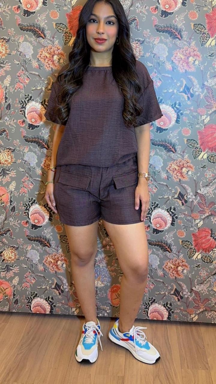 Pure Imported Brown 2pc Set