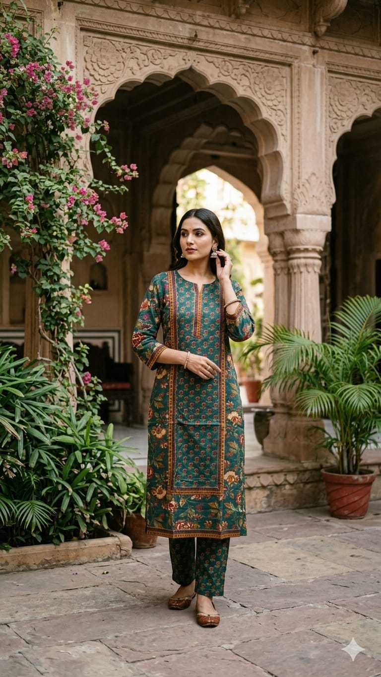 Pure Cotton Green 2pc Set