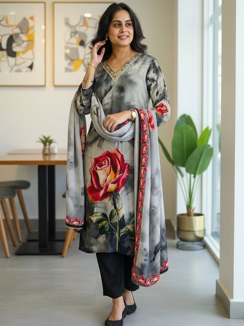 Pure Crep Gray 3pc Set