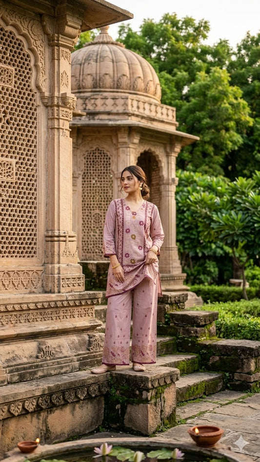 Pure Linen Blush Pink 2pc Set