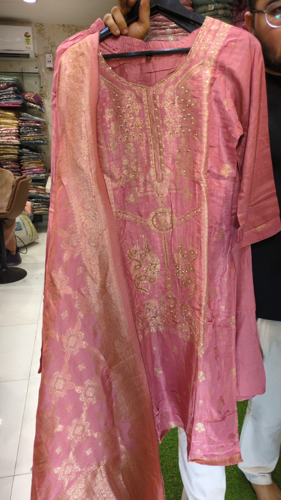 Pure Dola Silk Peach Pink 3pc Set