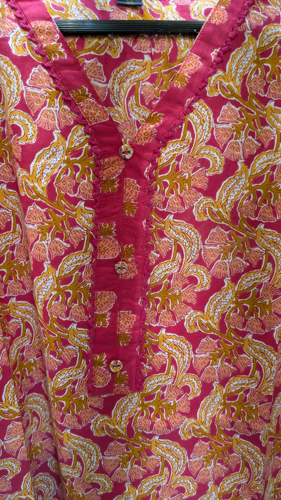 Pure Cotton Rani Pink Farsi Salwar 2pc Set