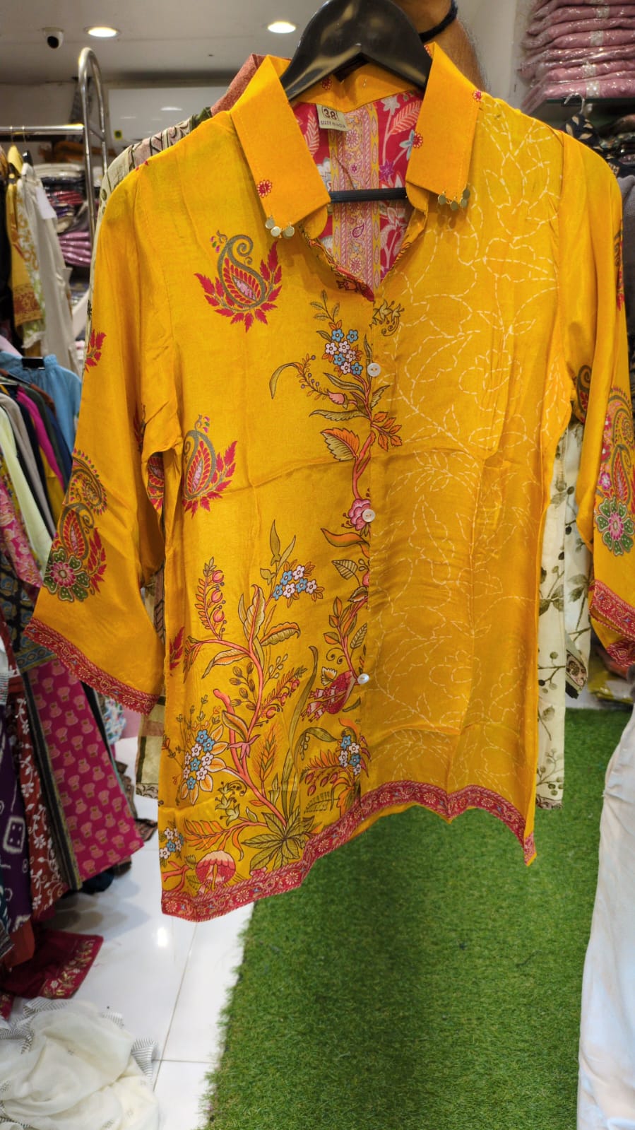 Pure Crep Mango Yellow Shirt