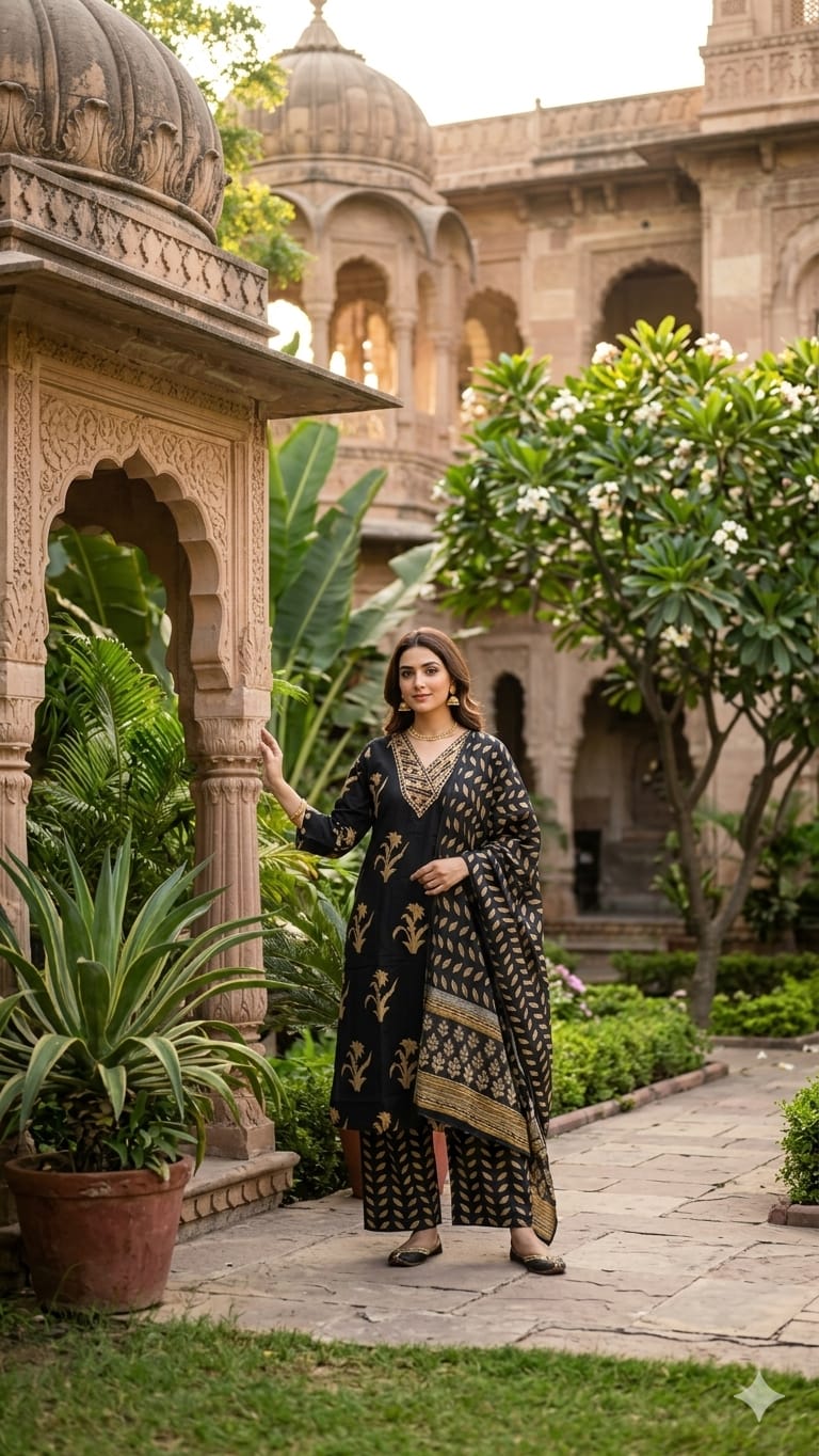 Pure Cotton Charcoal Black 3pc Set