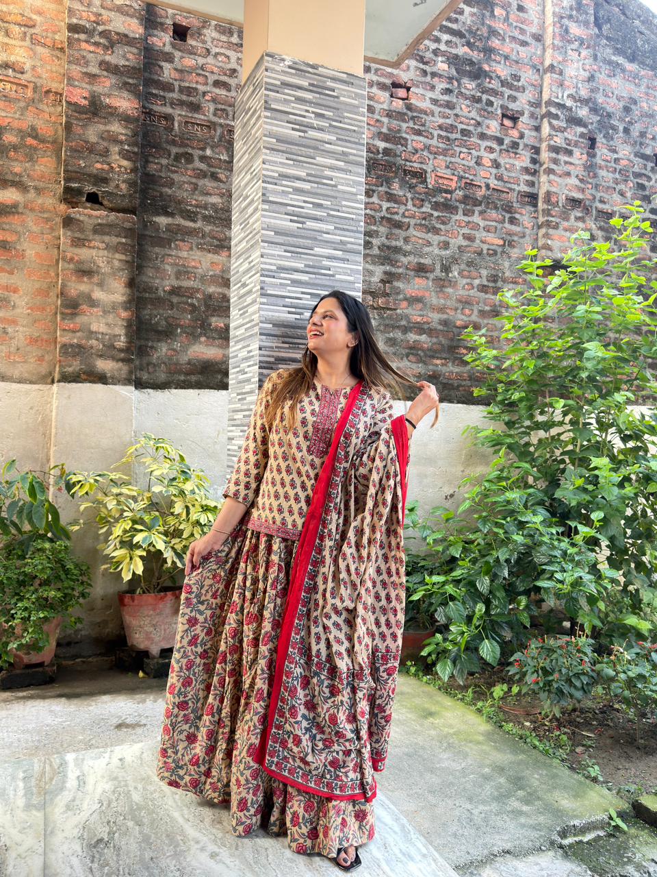 Pure Cotton Beige 3pc Set