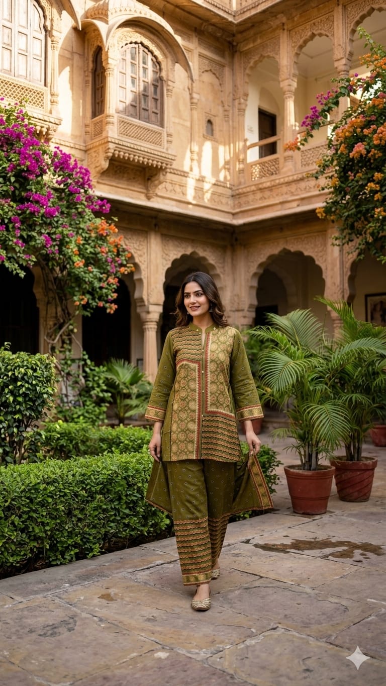 Pure Crep Green 2pc Set