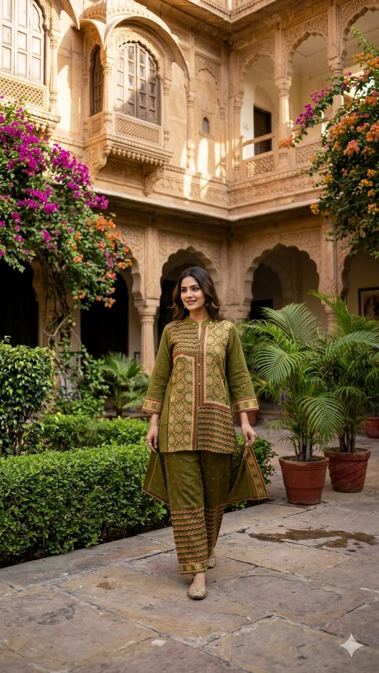 Pure Crep Green 2pc Set