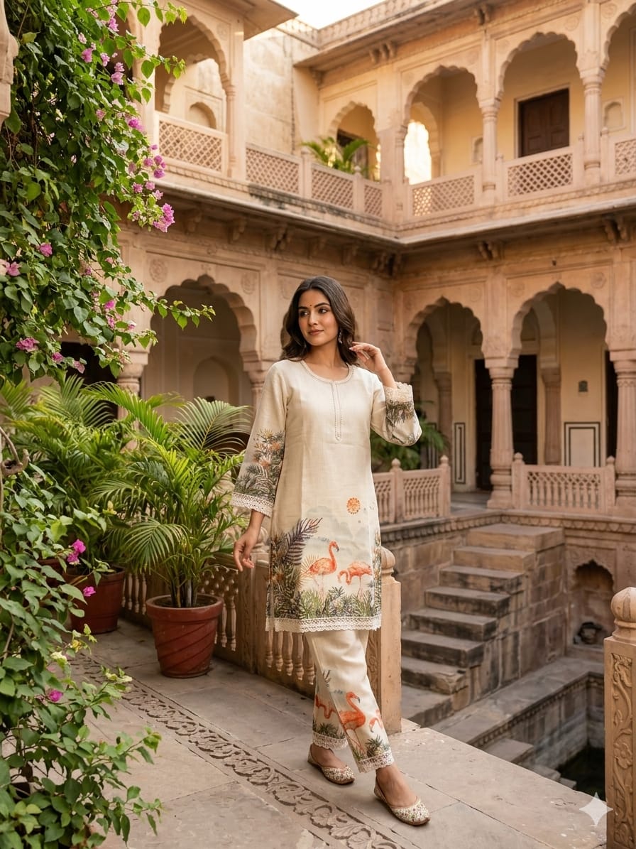 Pure Linen Simmer Off White 2pc Set