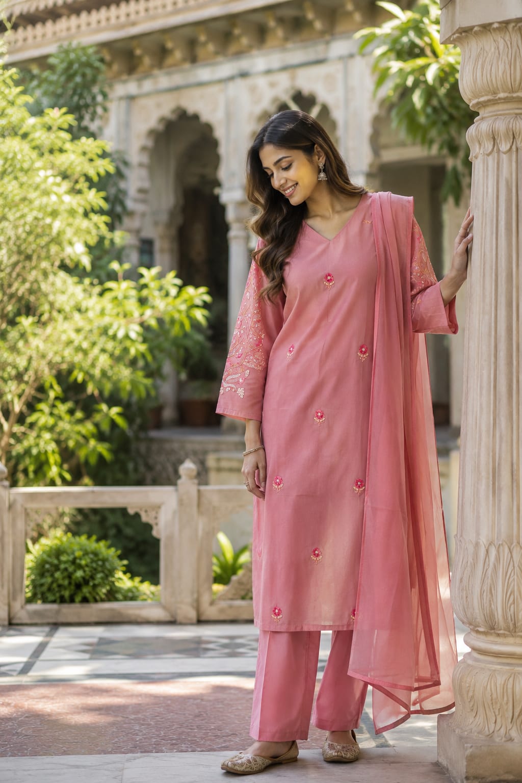 Pure Cotton Pink 3pc Set