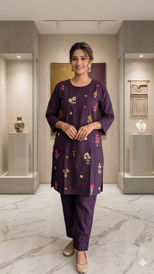 Pure Mull Chanderi Bringle 2pc Set