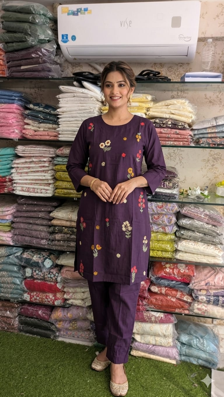 Pure Mull Chanderi Bringle 2pc Set