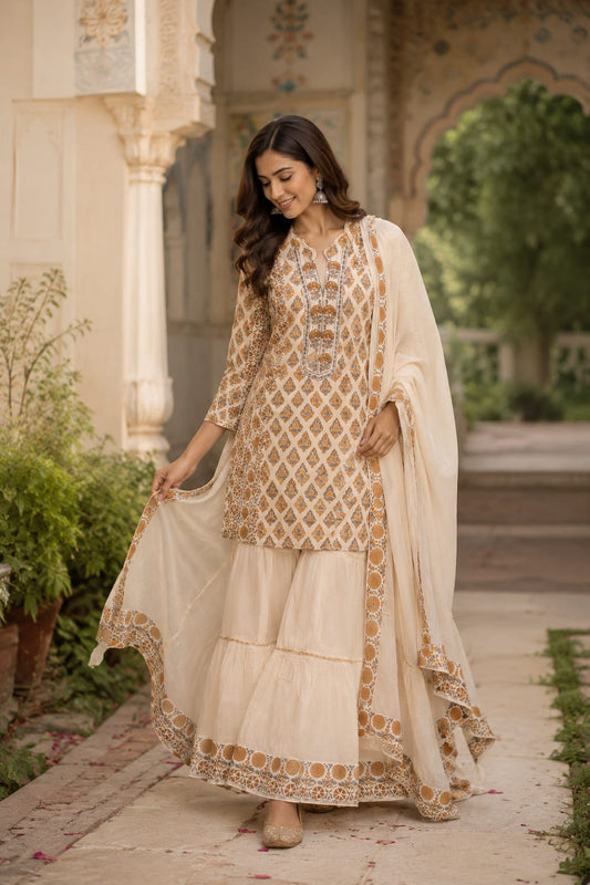 Pure Mull Cotton Pastle Peach 3pc Set